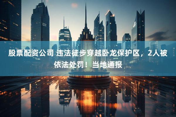 股票配资公司 违法徒步穿越卧龙保护区，2人被依法处罚！当地通报